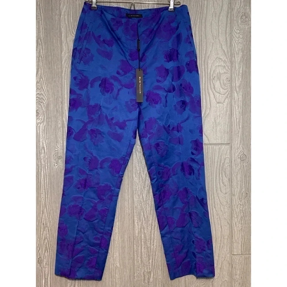 Elie Tahari Melissa Pant Blue & Purple 6 NWT